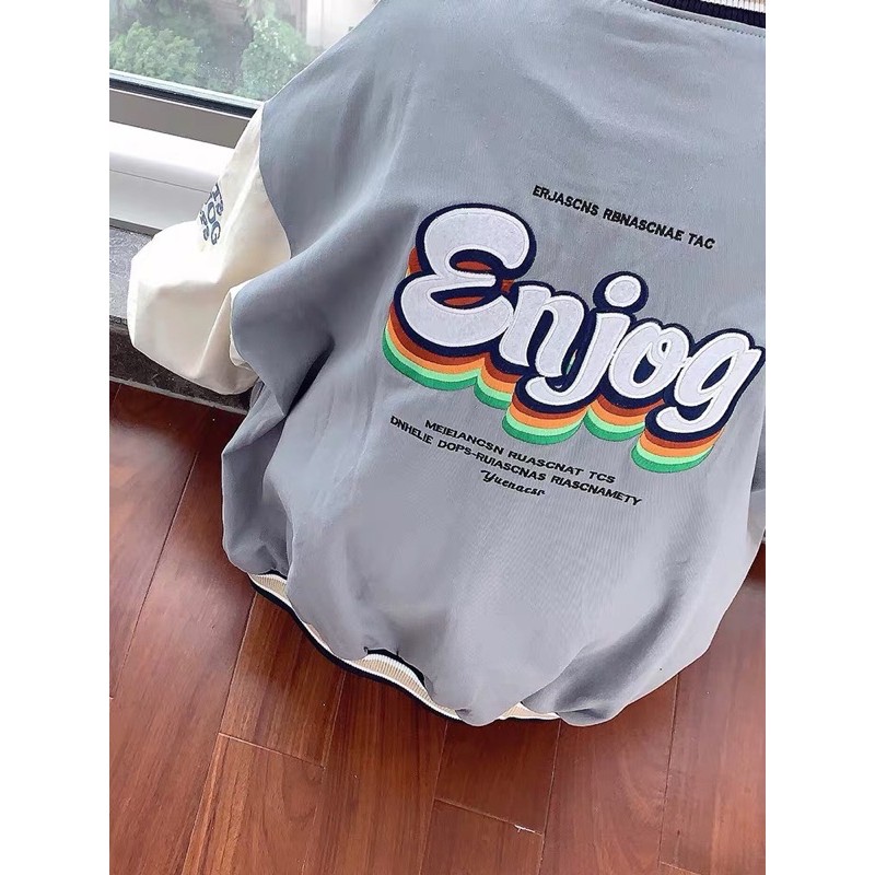 Áo khoác kaki style ulzzang thêu chữ enjoy