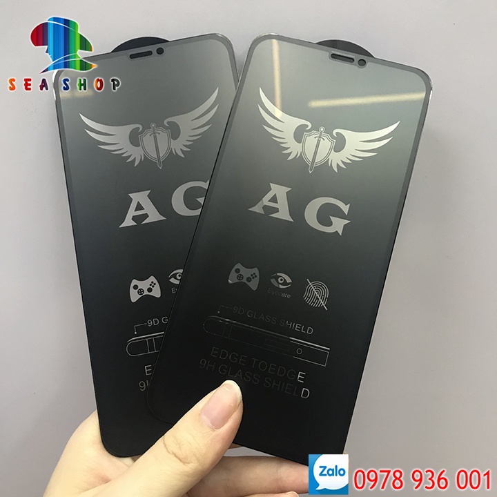 Kính Cường lực chống VÂN TAY cho iPhone 11, 12 Mini, 13 Mini, 14 Pro Max, 14 Plus - Ốp lưng trong suốt bảo vệ Camera