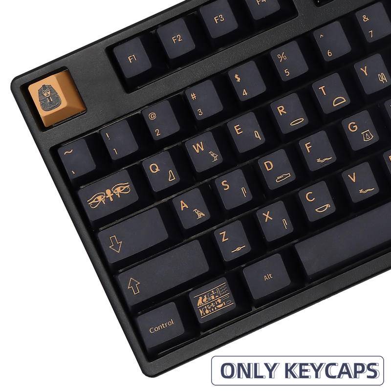 129 Keys Pharaoh Keycaps  PBT Five Sides Sublimation   Profile For GMK Cherry 64/68/84/96/104MX Switch Mechanical Keyboard