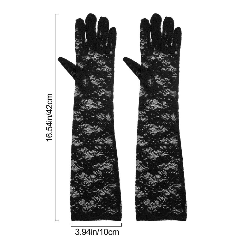 Găng Tay Ren Hoa Dài Co Giãn Chống Nắng Thời Trang Cho Nữ