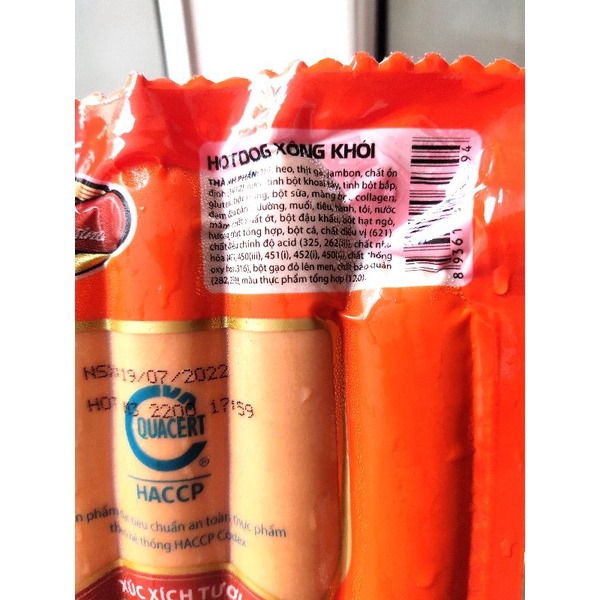 RẺ NHẤT SHOPEE XÚC XÍCH XÔNG KHÓI LACUSINA GÓI 500G GỒM 10 CÂY