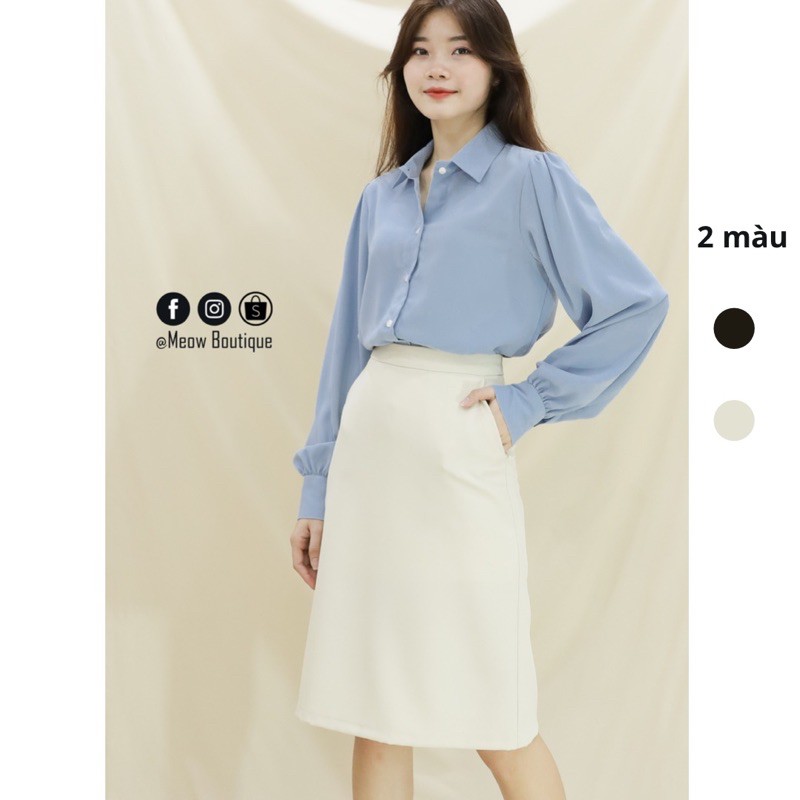 Chân Váy công sở form A midi có túi 2 bên Meow Boutique | BigBuy360 - bigbuy360.vn