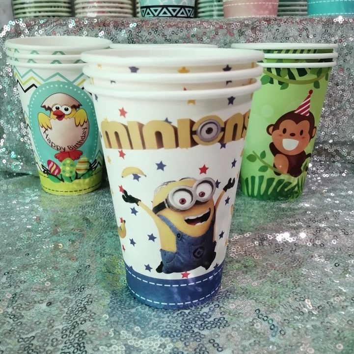50 Ly giấy thiết kế nhiều chủ đề size 12oz  300ml