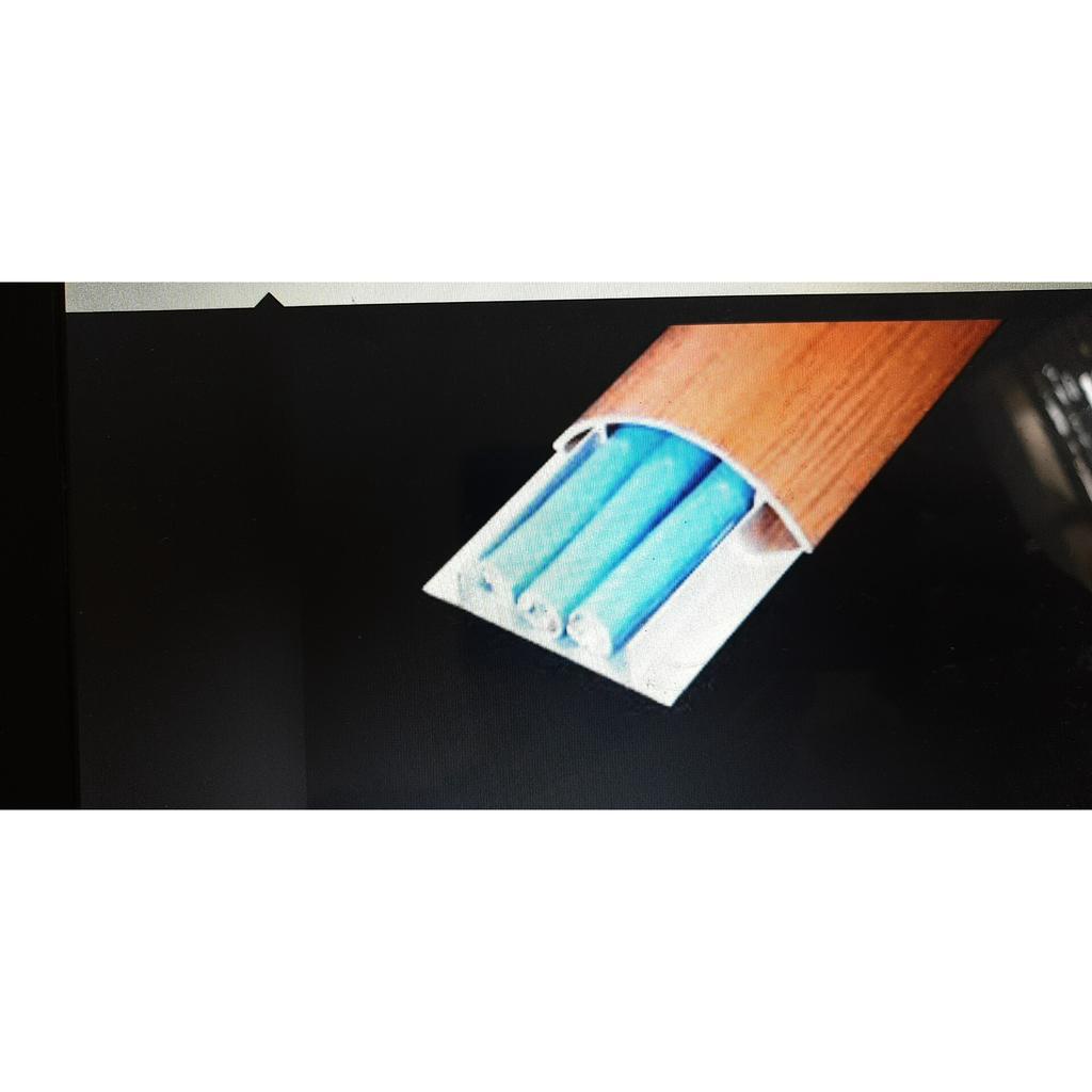 Ghen Bán Nguyệt Nhôm vân gỗ D40x12