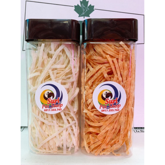 Snack cá sợi mix__thức ăn thưởng cho Hamster,Sóc.Chó,mèo hũ 100g