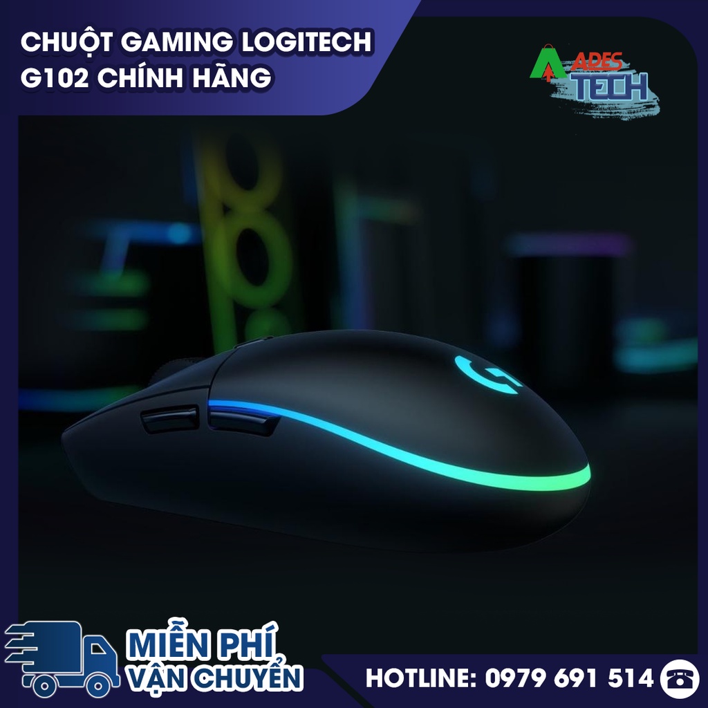 Chuột chơi game, chuột máy tính có dây LOGITECH G102 RBG Độ Chính Xác Cao 8000DPI Bảo Hành 12 Tháng 1 Đổi 1