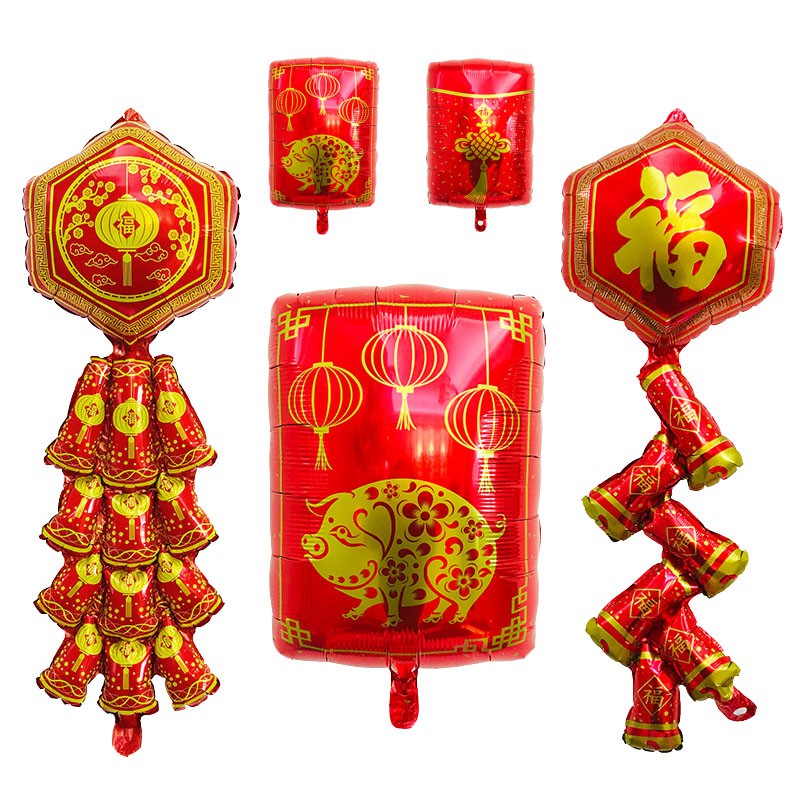 Bong Bóng Trang Trí Năm Mới May Mắn DIY