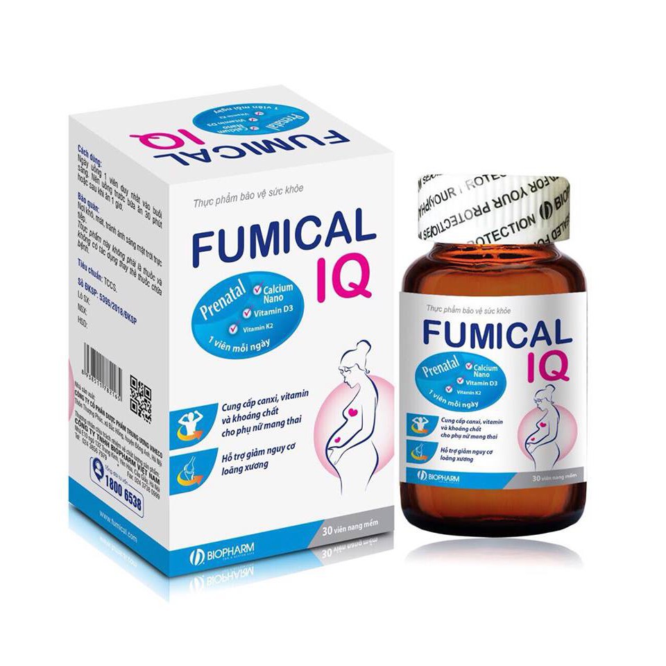 Viên uống bổ sung canxi cho phụ nữ mang thai FUMICAL IQ - PRENATAL