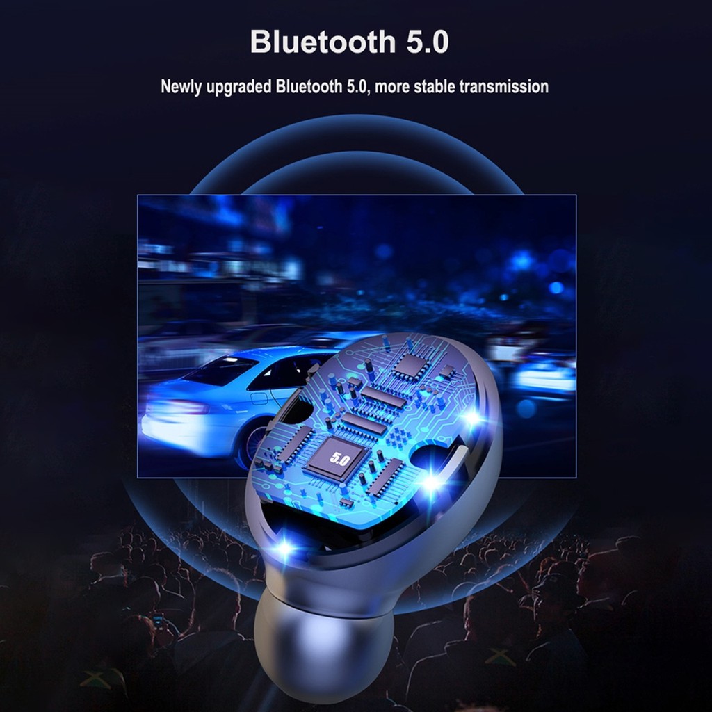 Tai Nghe Bluetooth 5.0 Không Dây Cảm Ứng Thông Minh 8d Hel + F9-5 Tws