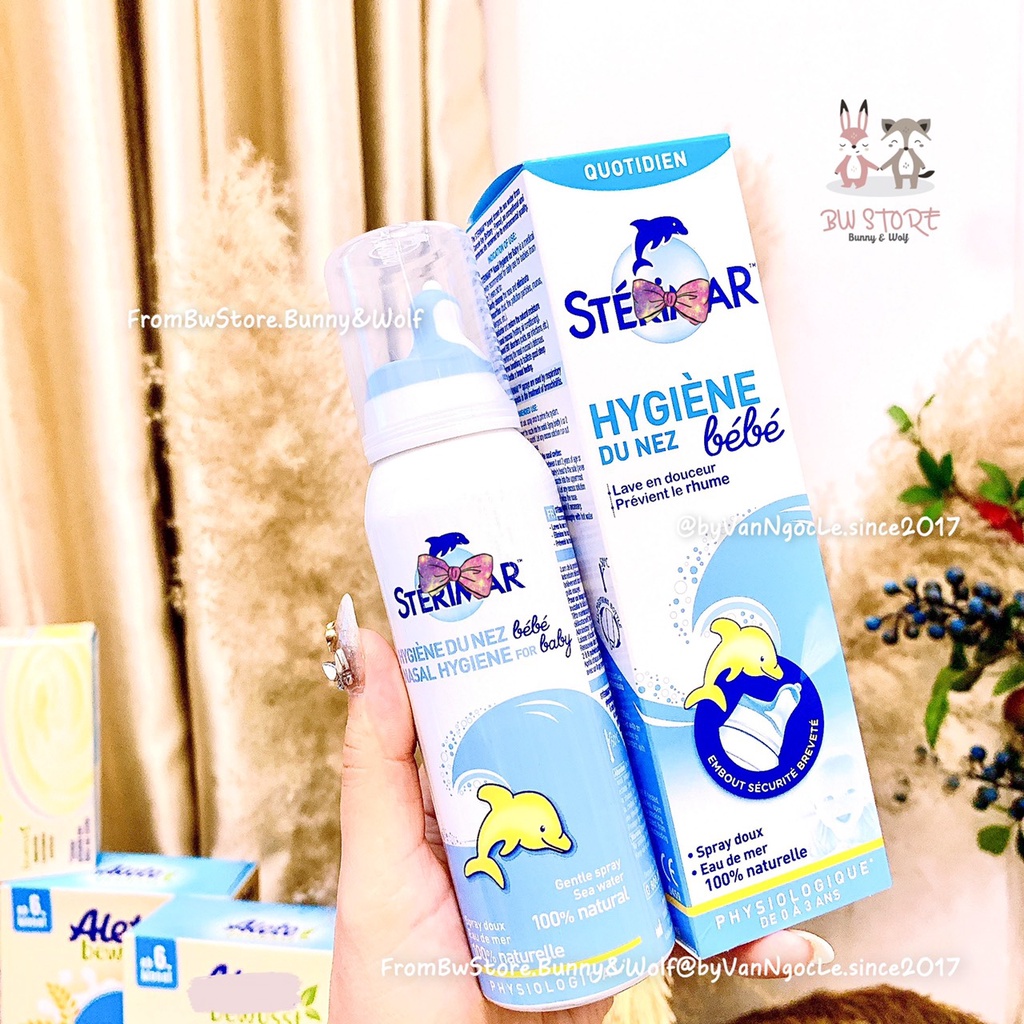 Xịt Mũi Muối Biển Cá Heo Sterimar Pháp chai 100ml