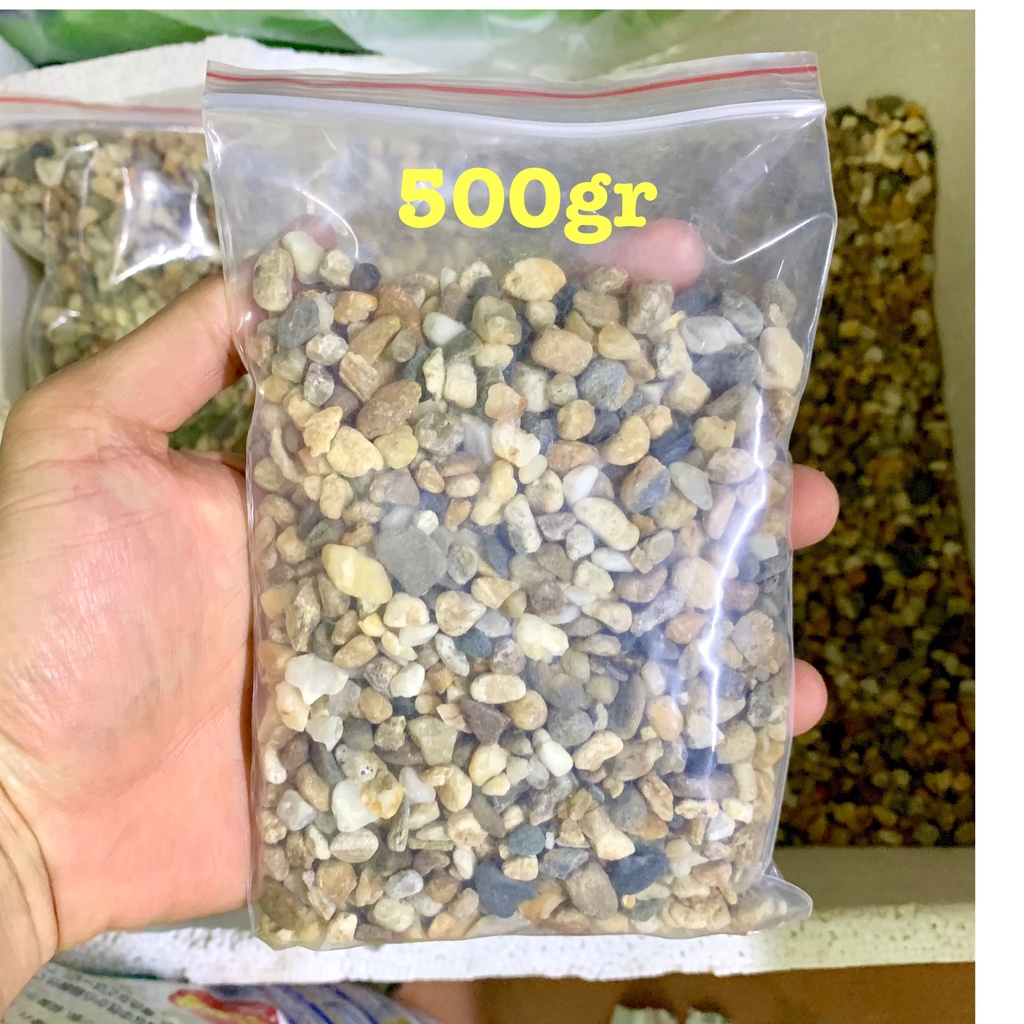 500gr Sỏi 3 màu size to trang trí bể cá thuỷ sinh-Trải nền bể cá