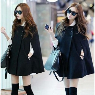 Áo choàng len nữ tay dài cổ rộng chất vải dày dặn áo len cổ lọ áo len kẻ áo hooide áo lông cá hầm áo len cổ tim bộ đồ nữ