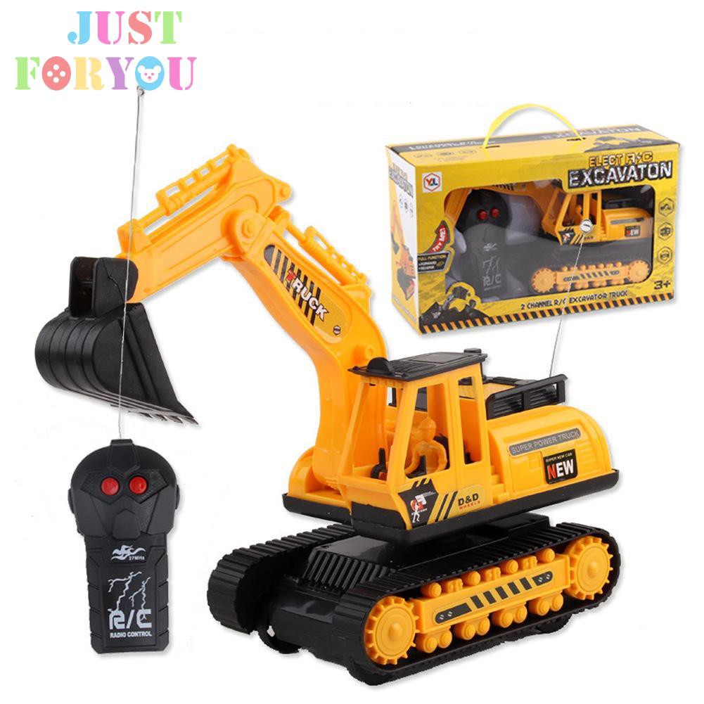 RC Xe Xúc Đất Đồ Chơi Điều Khiển Từ Xa Bằng Nhựa Cho Bé