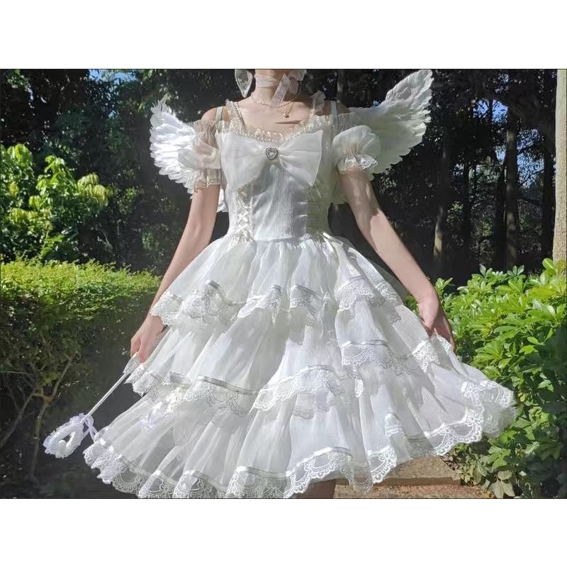 Váy đầm lolita trắng thiên thần