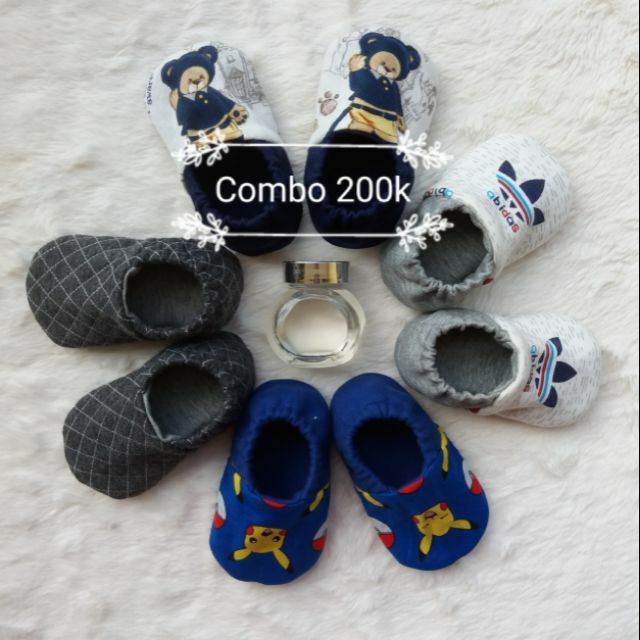 set 4 đôi giày vải
