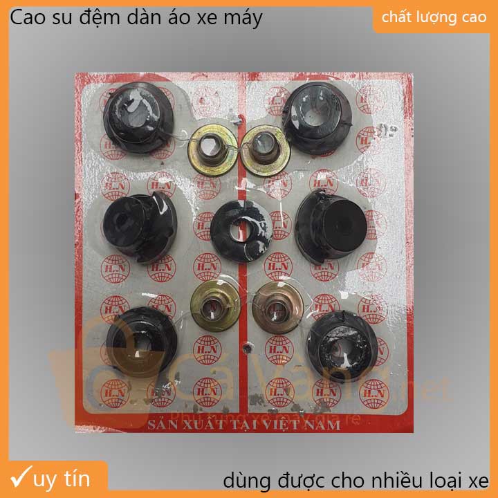 Bộ cao su đệm dàn áo xe máy Dream II, Thái, Việt, loại tốt như Zin