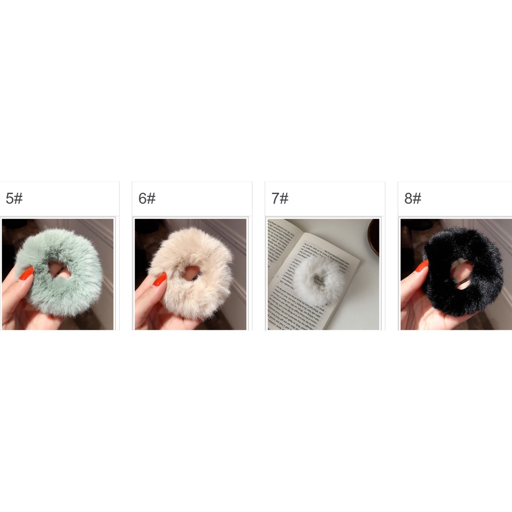 Dây buộc tóc vải lông xinh xắn cho nữ