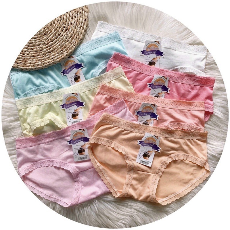 [Mã 12FASHIONSALE1 giảm 10K đơn 50K] Quần lót cotton viền ren ms707 ( 49-60kg) | BigBuy360 - bigbuy360.vn