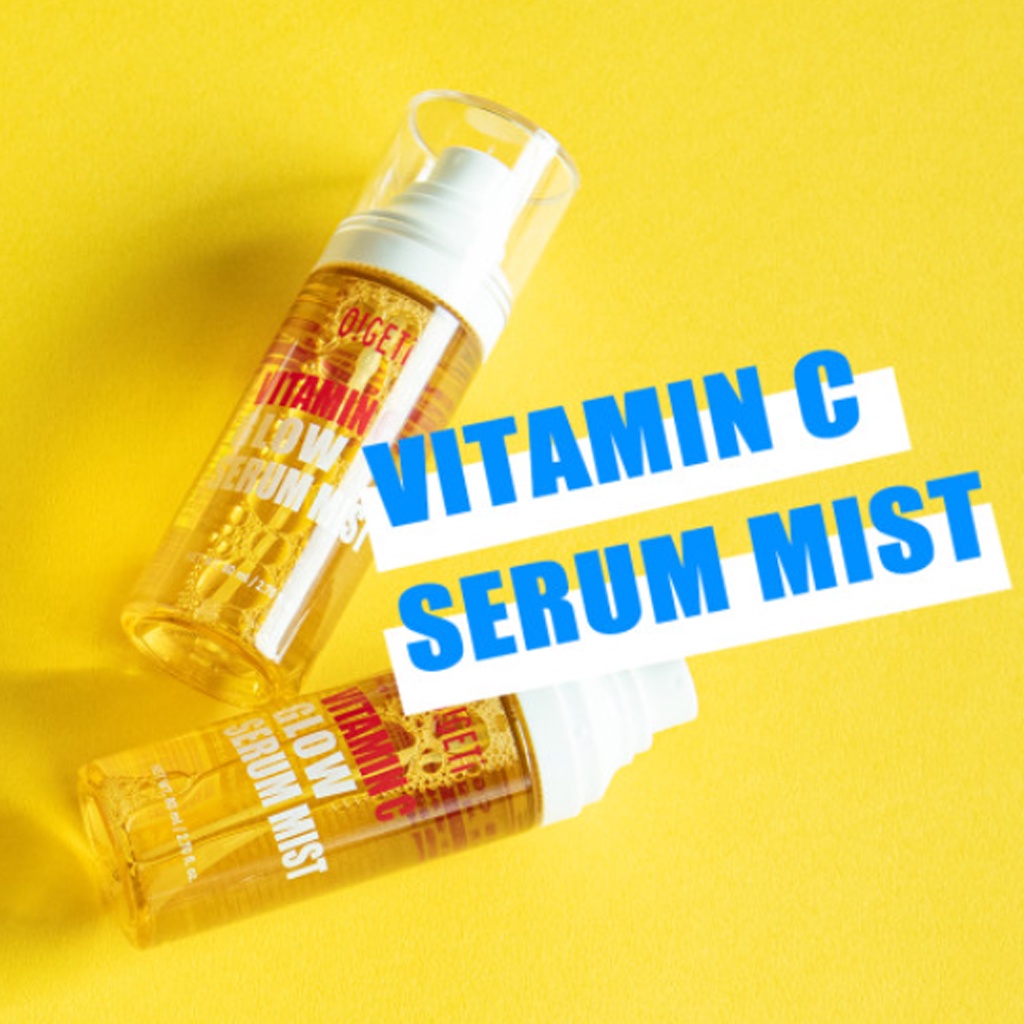 ///  O!GETi Vitamin C Glow Serum Mist /// Huyết thanh phun sương O!Geti chứa vitamin C dưỡng ẩm săn chắc da chống lão hóa kiểu Hàn Quốc 80ml