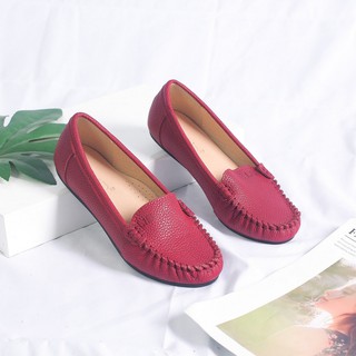 [Mã SKAMLTSM9 giảm 10% đơn 99K] Giày Mọi Da Bò Thật Đế Mềm Màu Đen 3254