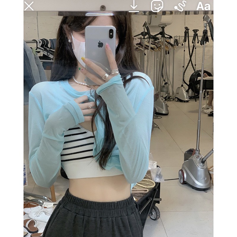 Áo Bra Nữ Kiểu Kẻ Sọc Dây Mảnh Sexy Tone Màu Hot DAIMI