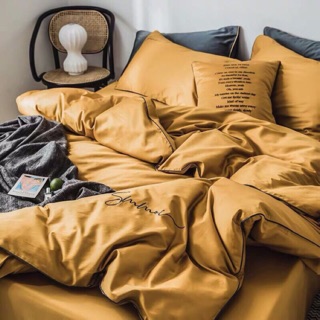 Bộ chăn ga cotton Tencel Sumoi đơn sắc (chat chọn size)