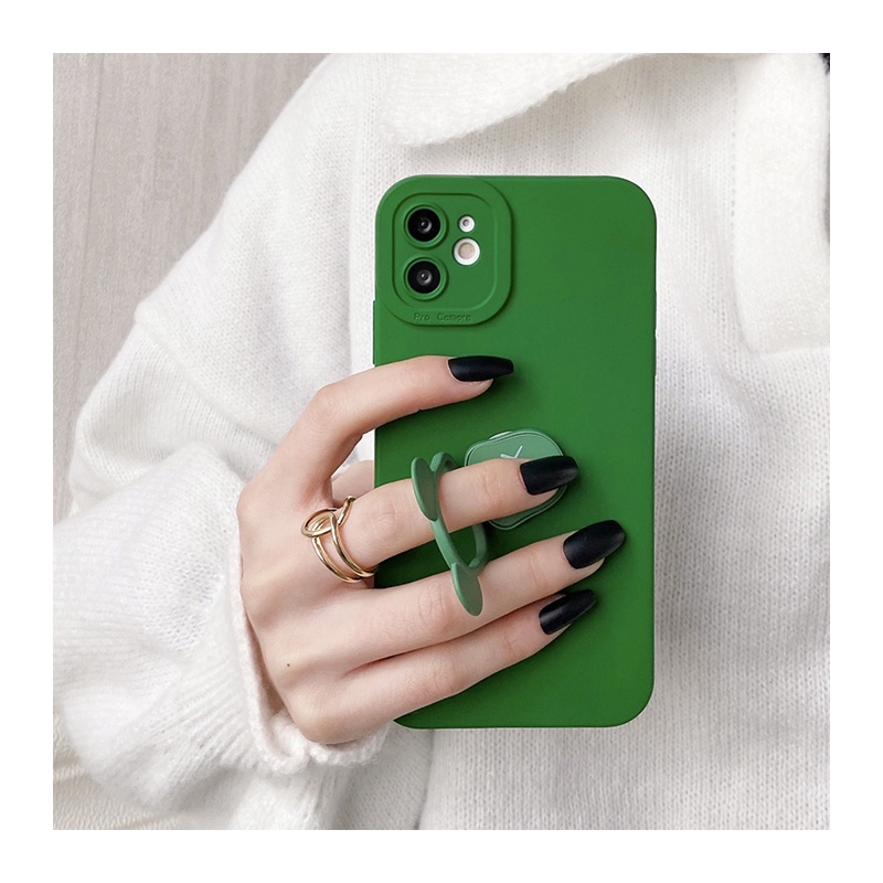 Ốp Lưng iPhone Silicon Dẻo Viền Nổi Vuông Mặt Kaws Kèm IRING 7plus/8plus/x/xs/11/12/13/14/pro/max/promax