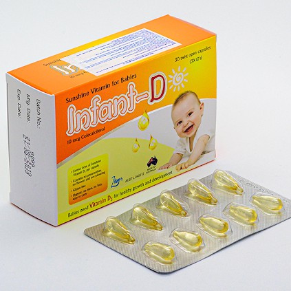 {Úc} Infant-D3 bổ sung vitamin D3 giúp hấp thu Canxi, phát triển xương răng chắc khỏe cho trẻ sơ sinh đến 10 tuổi (30v)