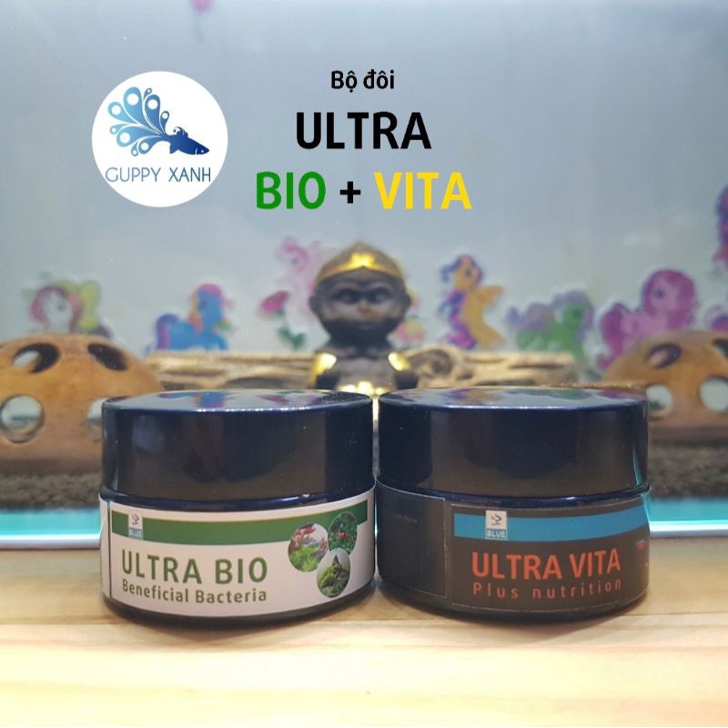 Bộ Đôi Trong Nước Cá Khỏe Vi Sinh Bột Và Vitamin Tăng Đề Kháng Cho Cá - Ultra Bio Và Ultra Vita - Hàng Nhập Khẩu.