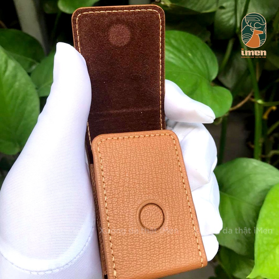 Case Dupont 2LigLignine handmade gắn thắt lưng, bao da Handmade - Màu vàng