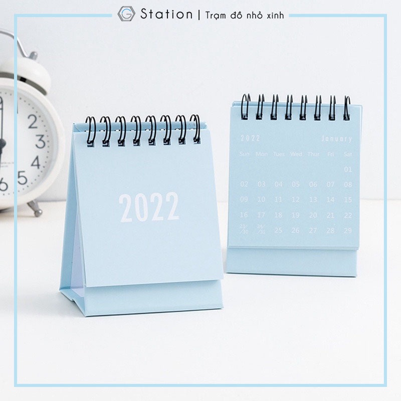 Lịch để bàn 2022 decor để bàn làm việc kèm sticker dán ghi chú note quan trọng bắt đầu từ 09/2021 đến 12/2022 - VP040