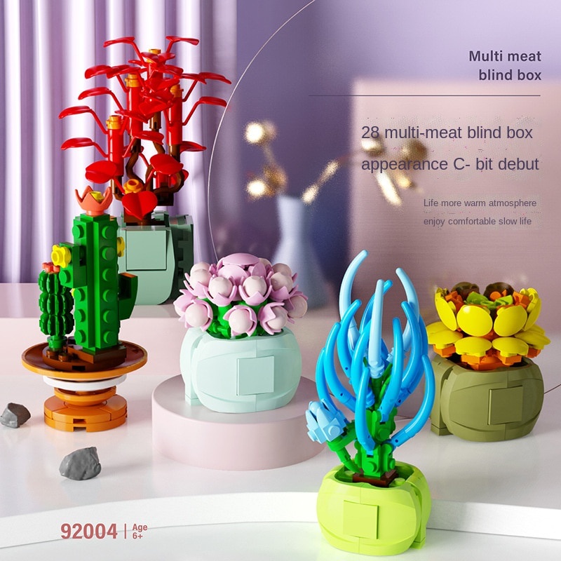 Bộ Đồ Chơi Lego Xếp Hình Chậu Hoa/Cây Mọng Nước Cỡ Nhỏ Độc Đáo