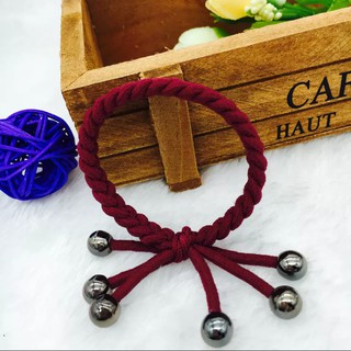 Dây Cột Tóc Hình Nơ Có Hạt Châu