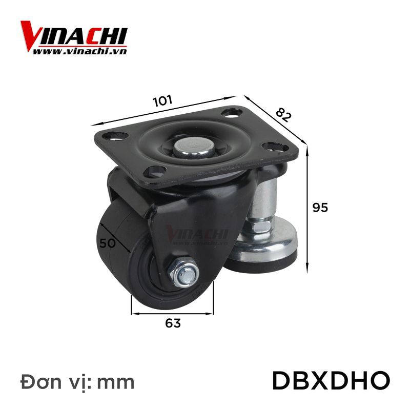 Bánh Xe Đẩy Hoo-95mm - Bánh Xe