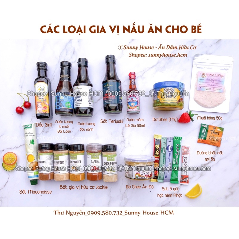 Các Loại Gia Vị Cho Bé Ăn Dặm Từ 6m+