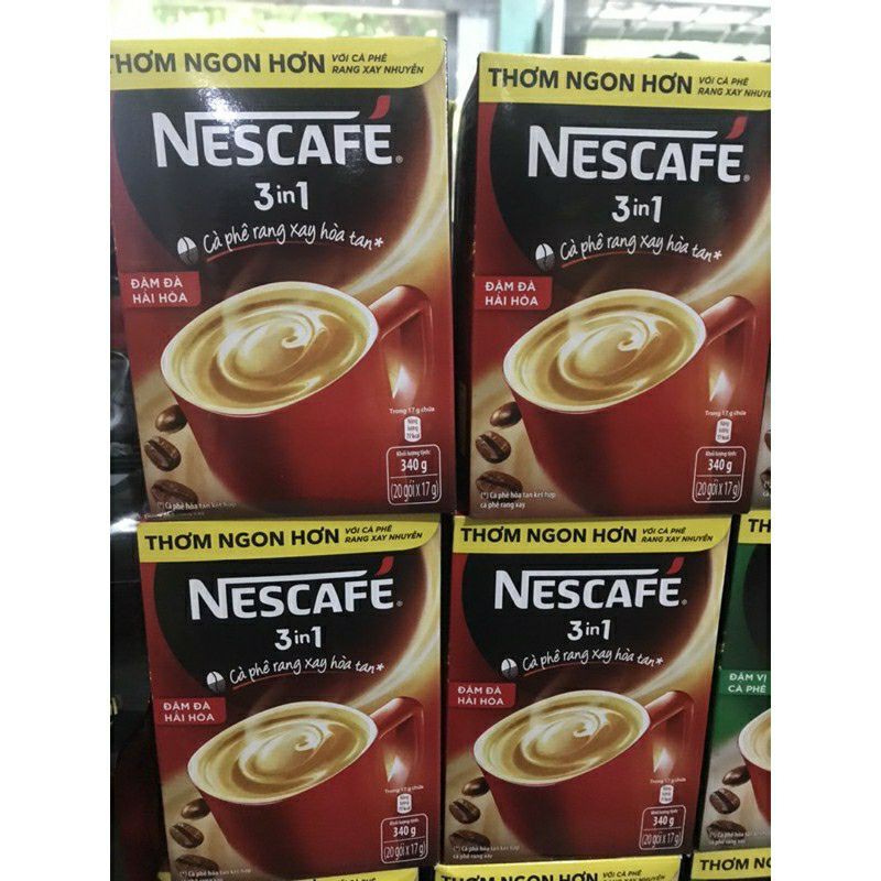 Hộp Cà Phê Nescafe 3in1 hộp (20 gói x17g)