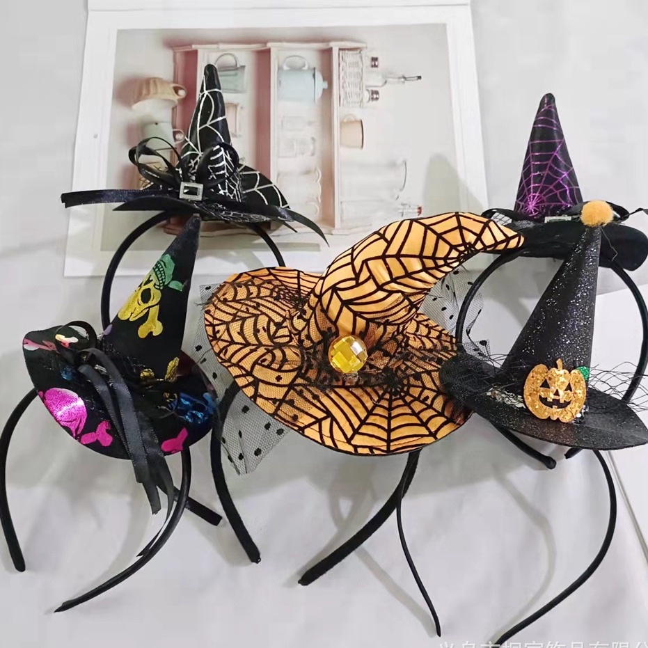 CC74 cài tóc mũ nón phù thủy hóa trang HALLOWEEN cosplay