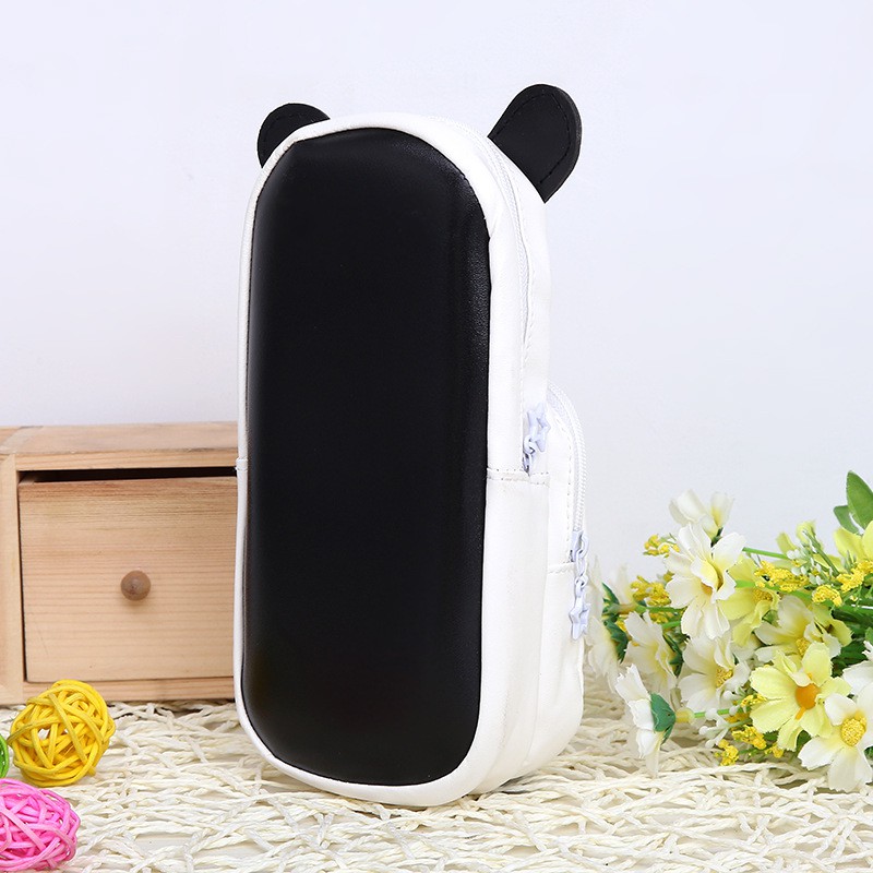 1 Túi Đựng Bút Bằng Da In Họa Tiết Hoạt Hình Dễ Thương Cho Bé