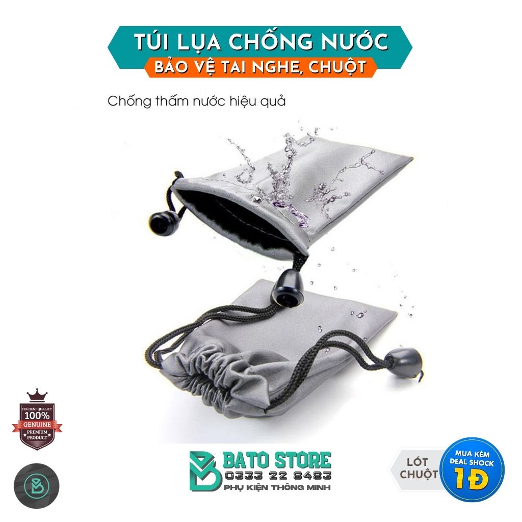 Túi dây rút chống nước cho tai nghe, chuột máy tính 7x11cm