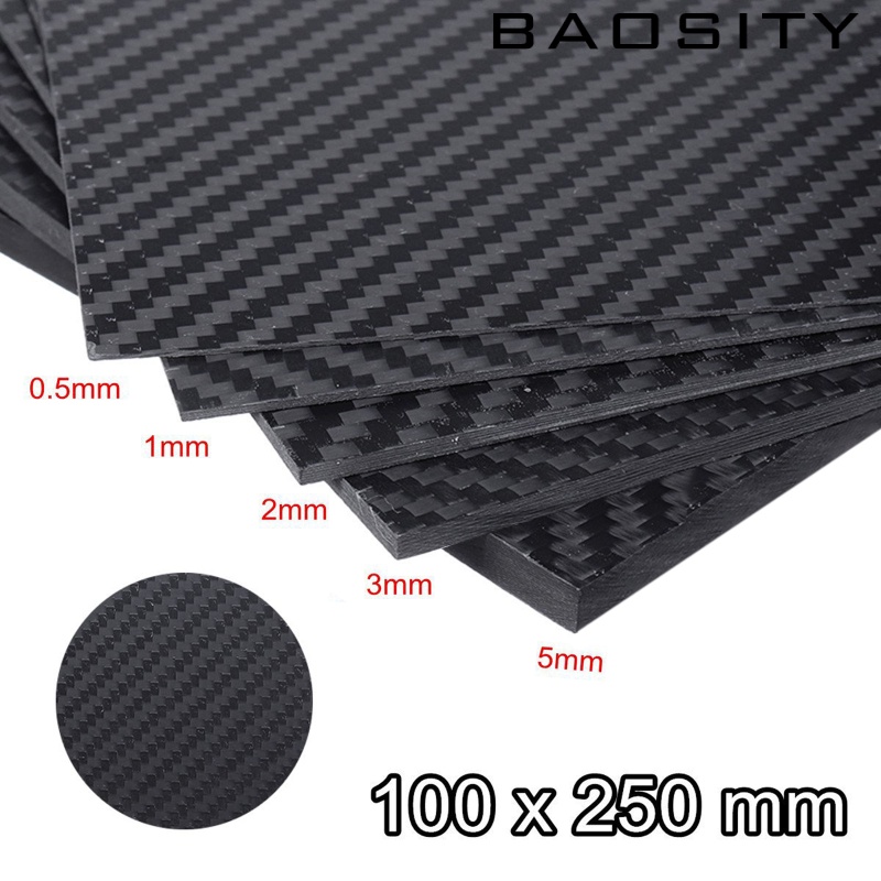 Tấm sợi carbon 250x100mm cứng 3k cho máy bay điều khiển từ xa