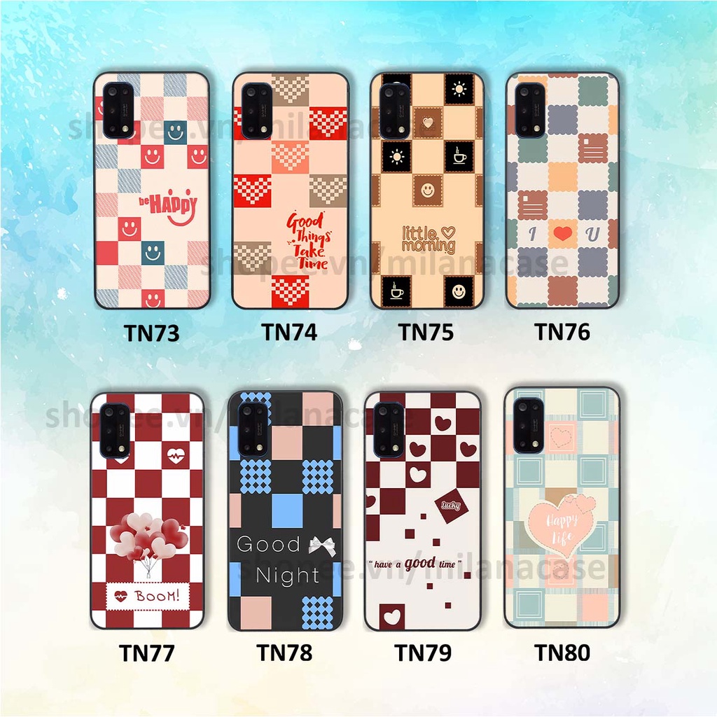 Ốp Realme 7 / 7 Pro caro họa tiết nhiều màu sắc siêu đẹp thời trang cá tính