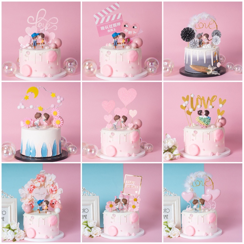 Búp Bê Trang Trí Bánh Sinh Nhật Hình Cặp Đôi Dễ Thương