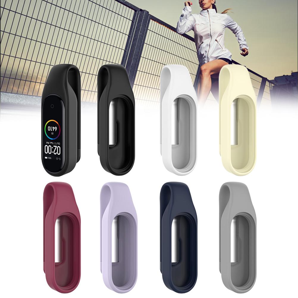 Replacement Clip Holder Soft Waterproof Bracelet Protective Band Cover Case Compatible for Mi Band 6
