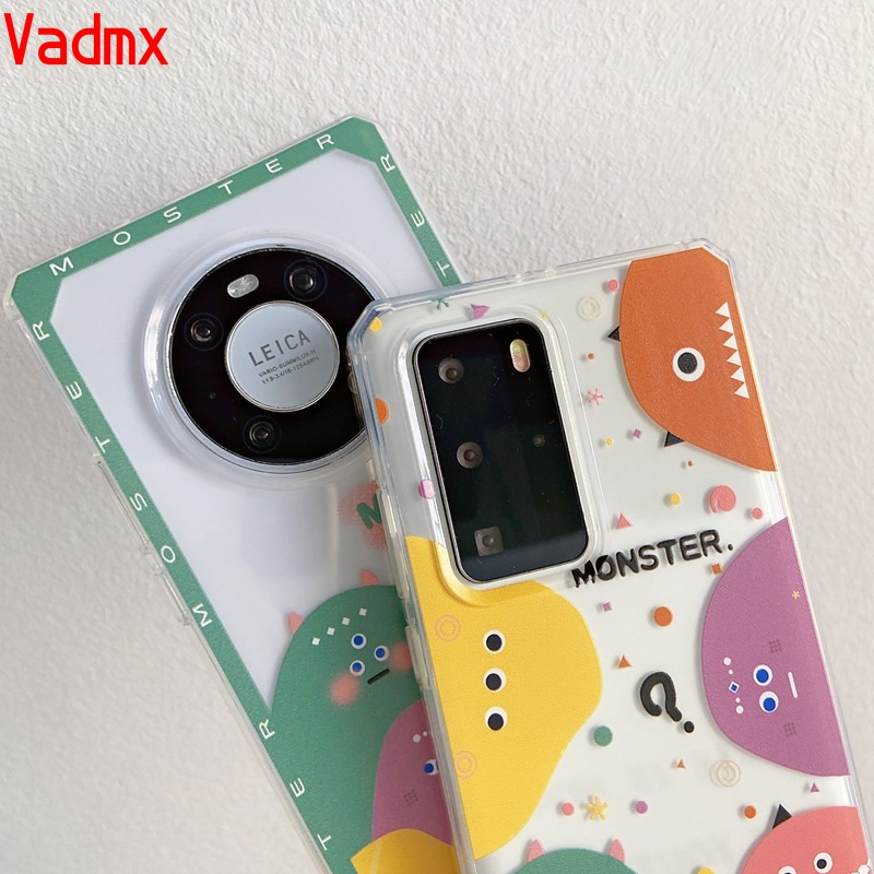 Ốp điện thoại dẻo trong suốt họa tiết quái vật dễ thương cho SAMSUNG GALAXY S21 S20 ULTRA PLUS FE NOTE 20 ULTRA 10 S10 LITE PLUS