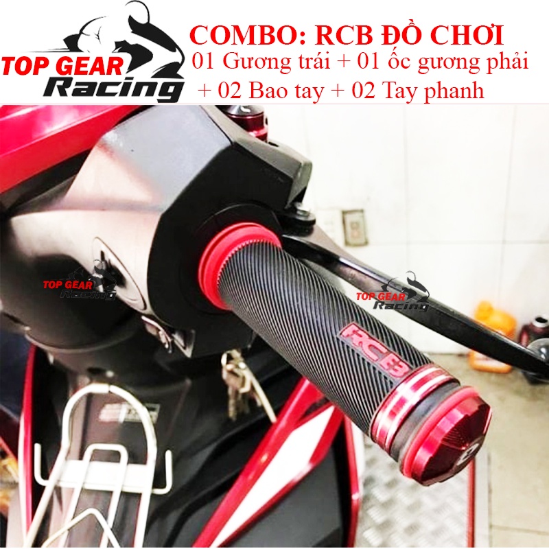 Combo: Đồ Chơi Xe RCB Bao Tay Gương Bịt Gương Tay Phanh RCB Hàng Chuẩn &lt;TOPGEAR&gt;