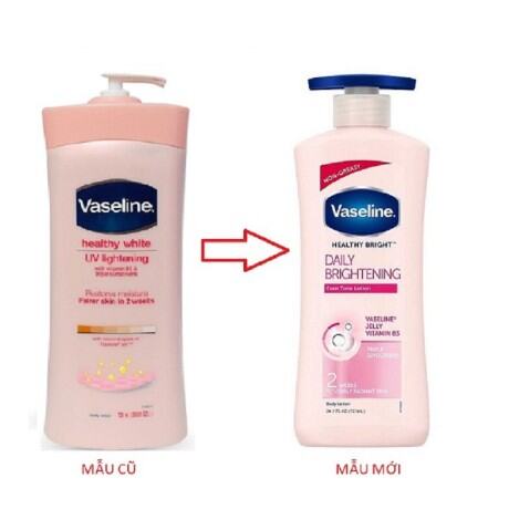 Sữa dưỡng thể Vaseline Healthy White UV Lightening Body Lotion 725ml giúp dưỡng trắng dưỡng ẩm phù hợp cho mọi loại da