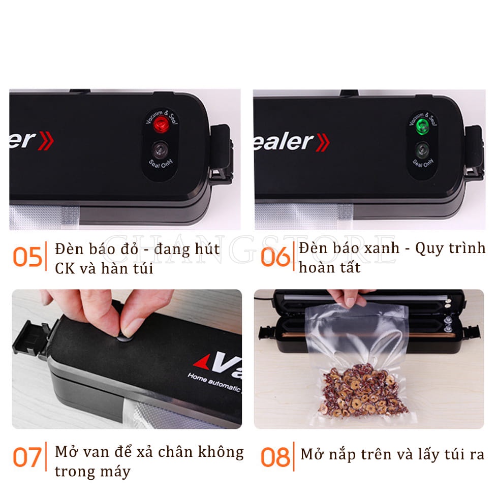 Máy Hút Chân Không Kèm Hàn Miệng Túi Vacuum Sealer Tiện Lợi