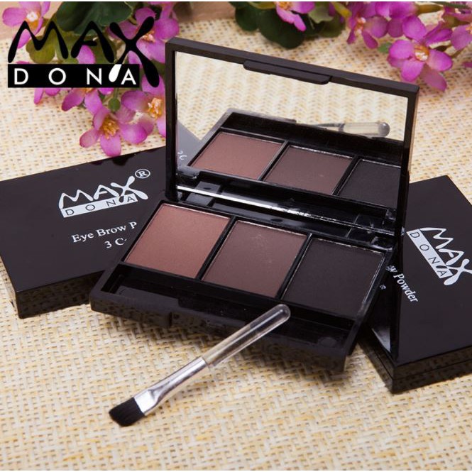 Bột tán lông mày hộp 3 ô Maxdona | BigBuy360 - bigbuy360.vn