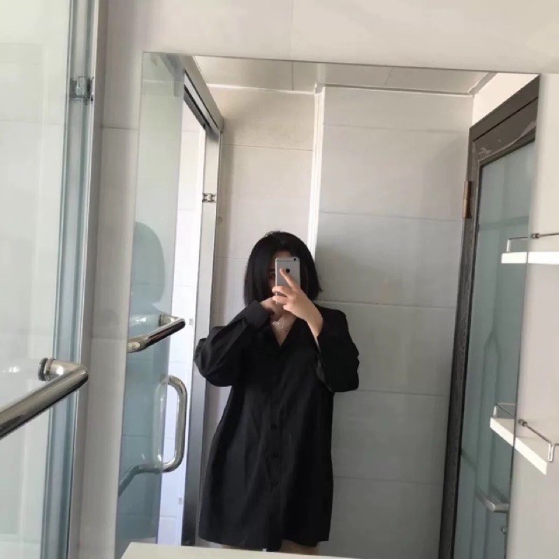 (Sẵn đai 1 dây)⚡Váy sơ mi, đầm sơ mi nữ có đai quyến rũ cá tính - 3 ảnh khách mặc thật cuối | BigBuy360 - bigbuy360.vn