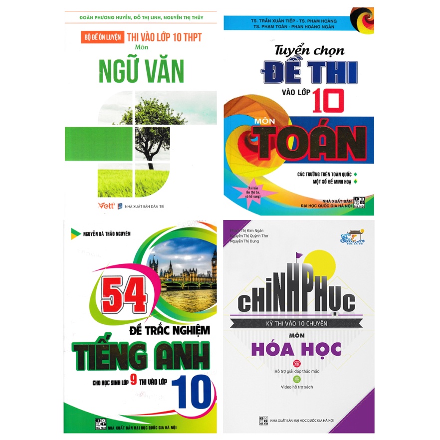 Sách - Combo Bộ Đề Thi Vào Lớp 10 - Chuyên Hóa Học (Bộ 4 Cuốn)